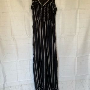 Black and grey wide legged jumpsuit